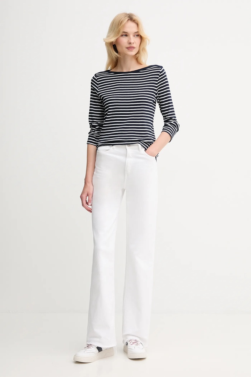 Хлопковый лонгслив United Colors of Benetton цвет жёлтый 30YSD109W