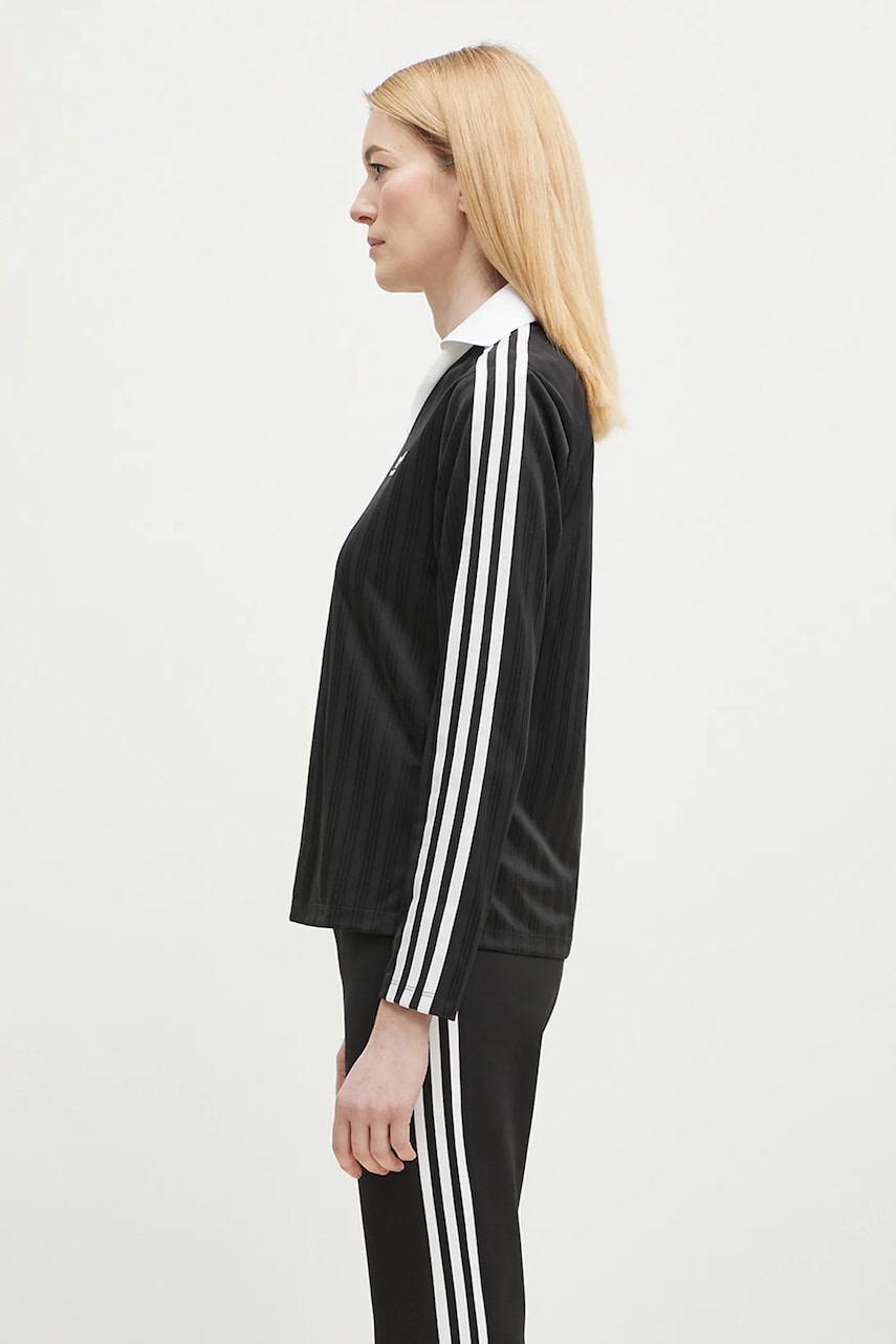 Лонгслив adidas Originals V-Neck Longsleeve Tee женский цвет чёрный JD2603 Лонгслив adidas Originals V-Neck Longsleeve Tee женский цвет чёрный JD2603