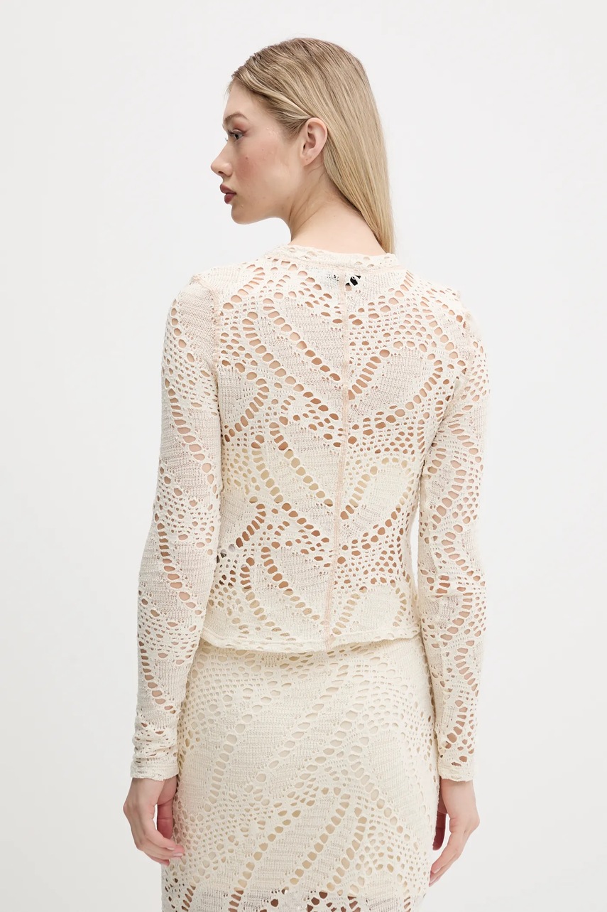 Πουλόβερ Desigual DENIS χρώμα: μπεζ, 25SWTKAM φωτογραφία