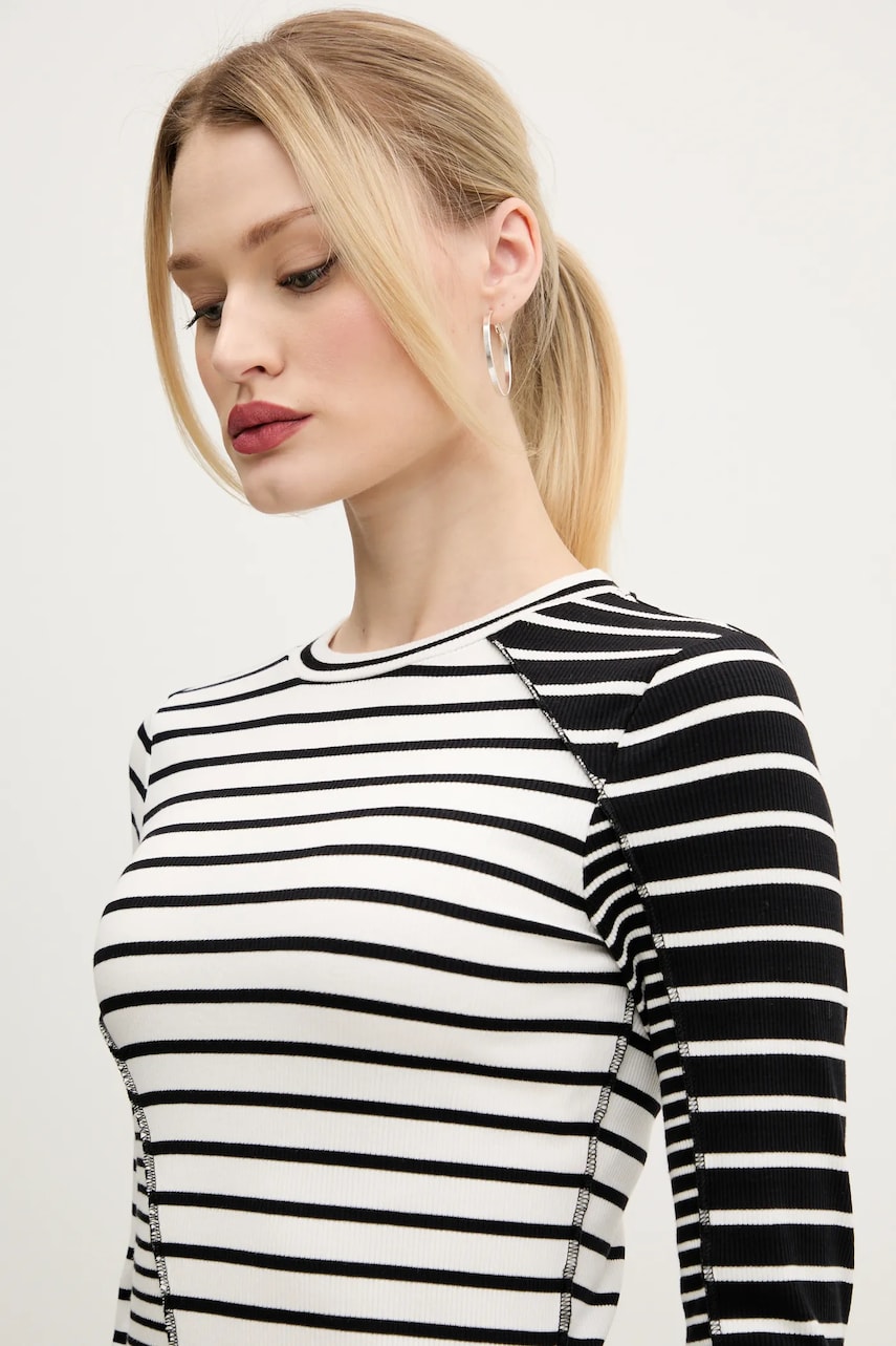 Desigual longsleeve ROCK RIVER culoarea alb, 25SWTK92