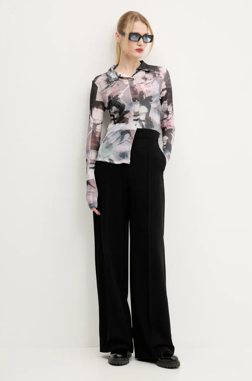 Рубашка Desigual SHELLEY женская цвет серый slim классический воротник 25SWTKA1 Рубашка Desigual SHELLEY женская цвет серый slim классический воротник 25SWTKA1
