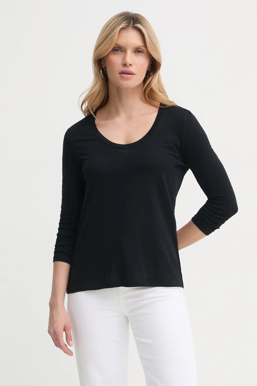 American Vintage longsleeve femei, culoarea negru, JAC49E25