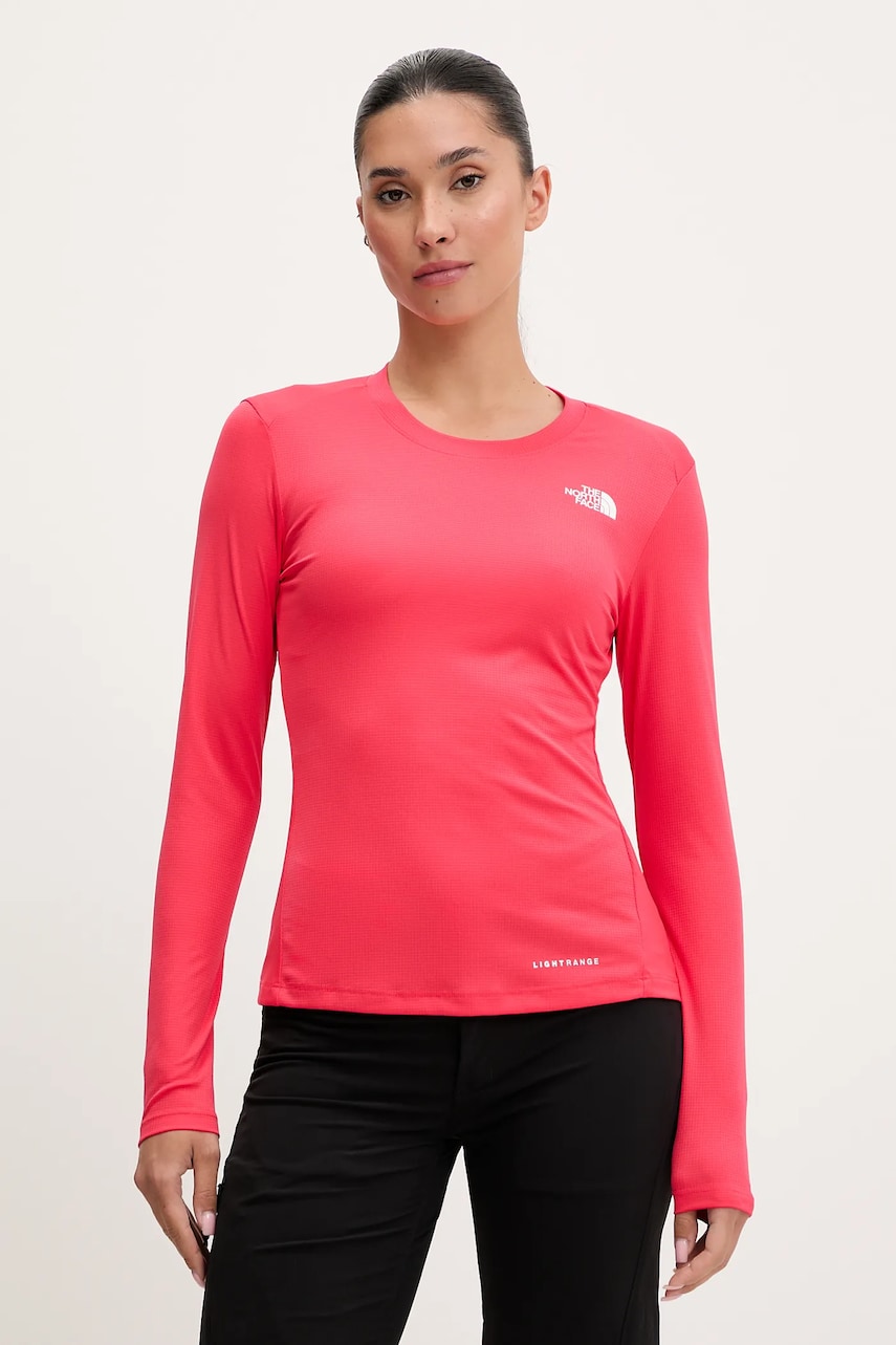 The North Face longsleeve sport Shadow culoarea roșu, NF0A87TX6IE1