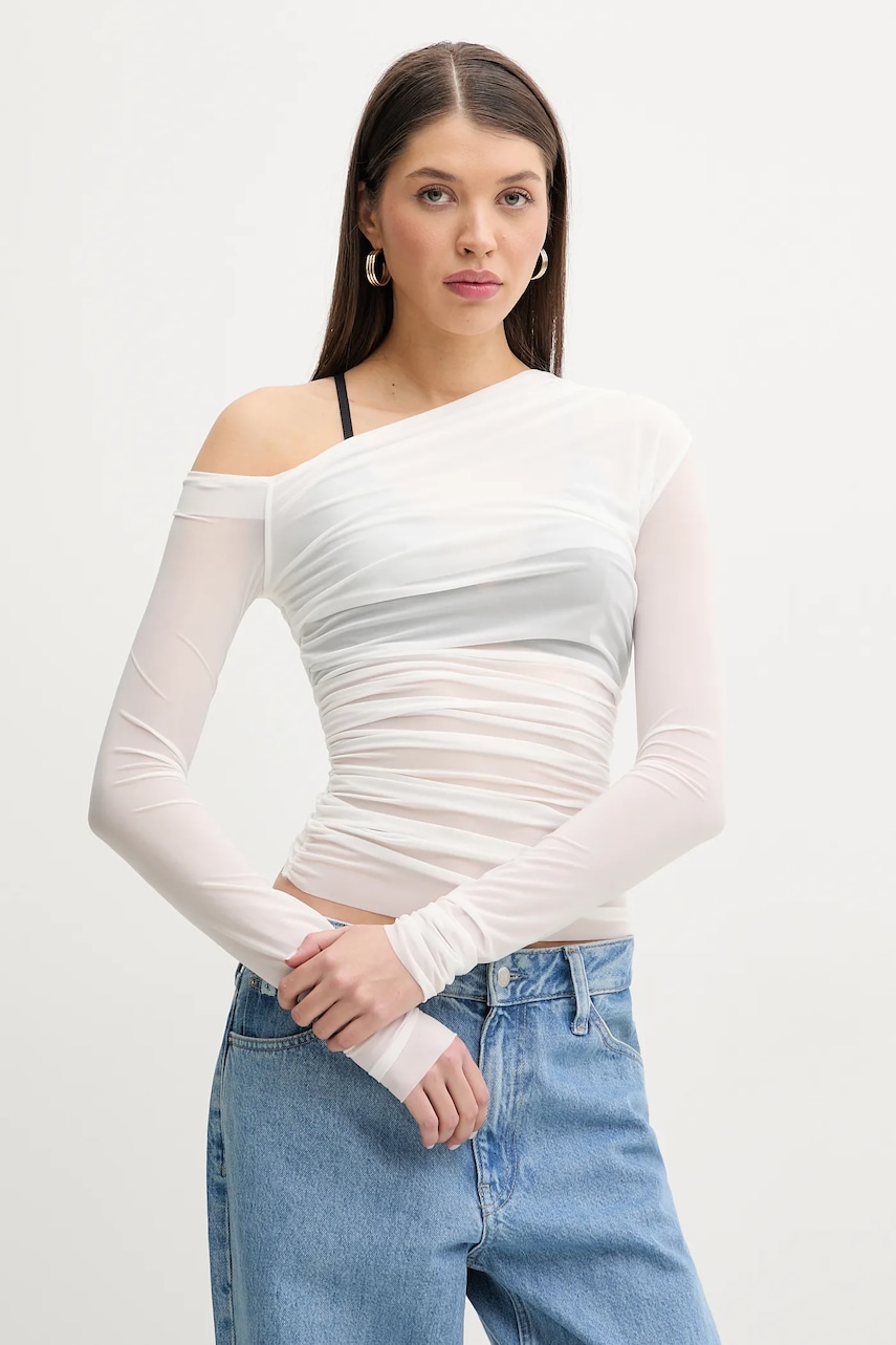 Aniye By longsleeve femei, culoarea alb, 185794