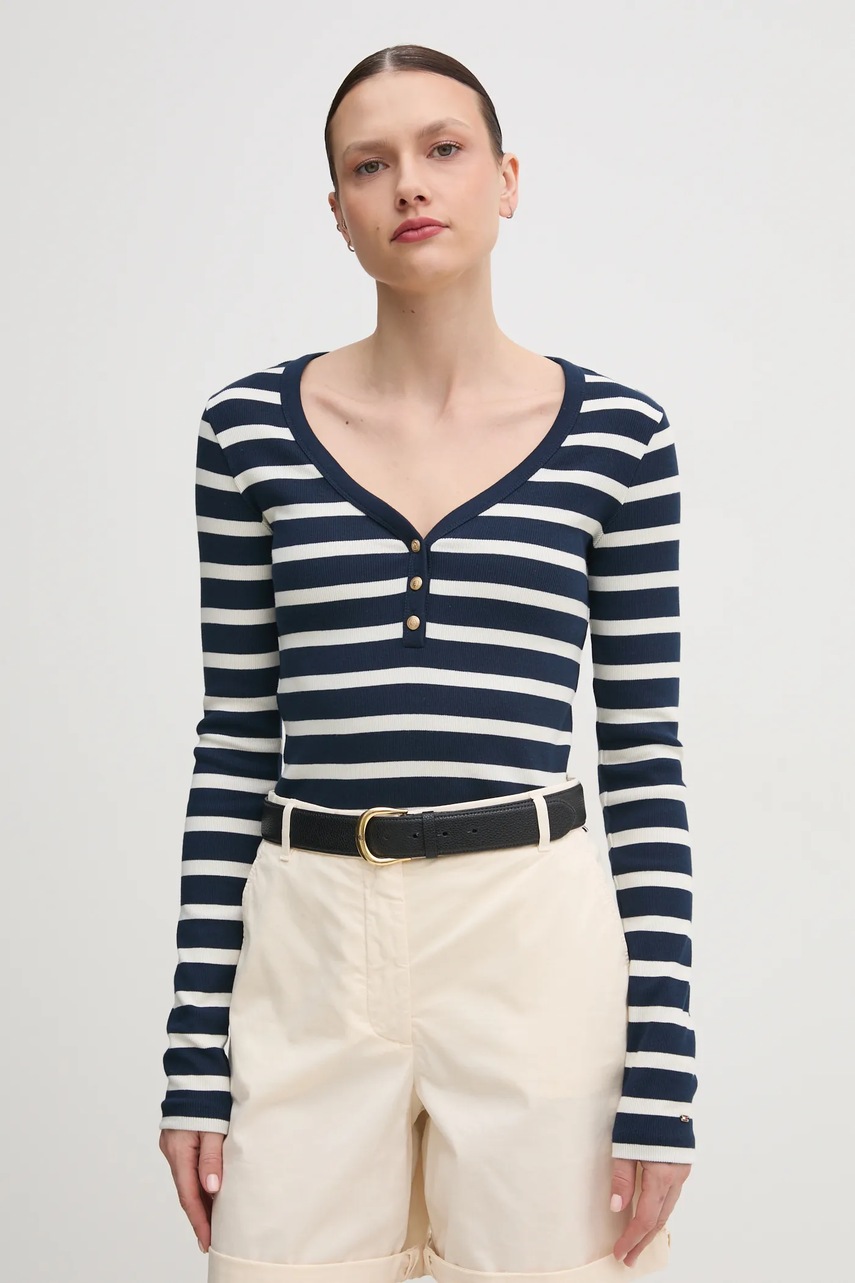 

Блуза с дълги ръкави Tommy Hilfiger в тъмносиньо WW0WW43905, Тъмносин