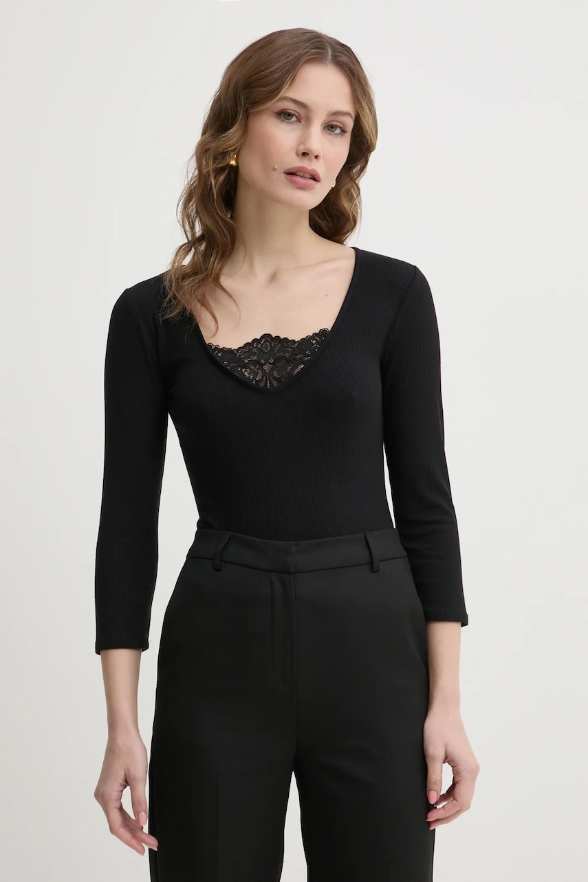 Morgan body TDOUNIA femei, culoarea negru, cu spate descoperit, TDOUNIA