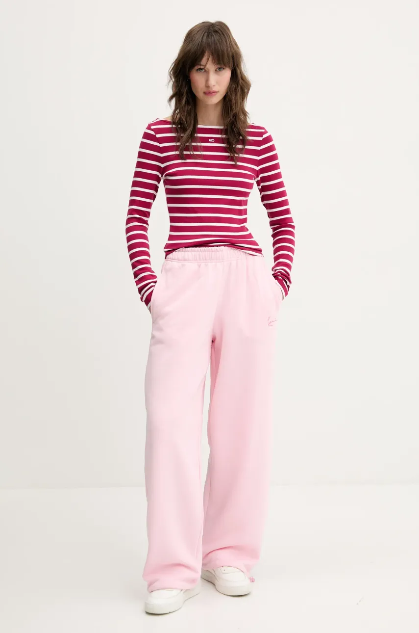 Лонгслив Tommy Jeans цвет розовый DW0DW21350 Лонгслив Tommy Jeans цвет розовый DW0DW21350