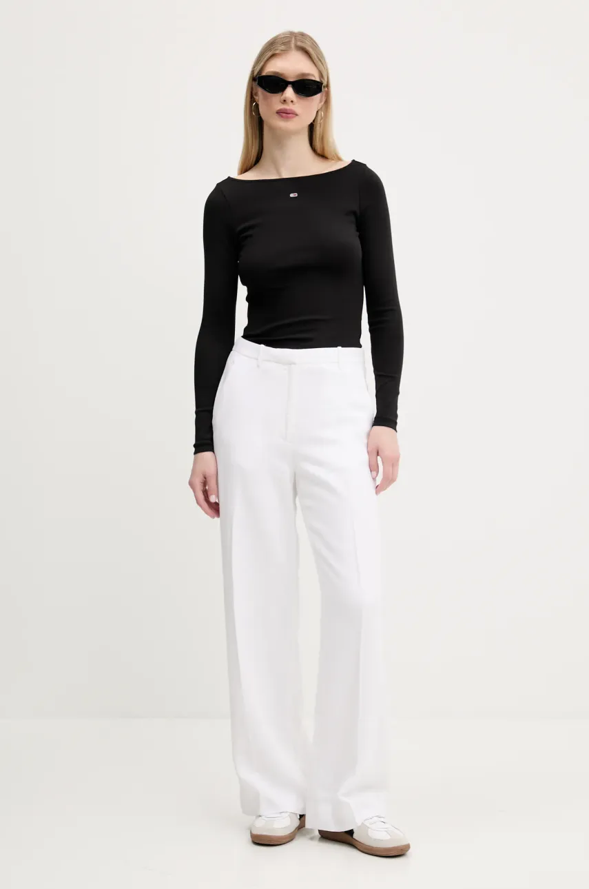 Лонгслив Tommy Jeans цвет чёрный DW0DW21350 Лонгслив Tommy Jeans цвет чёрный DW0DW21350