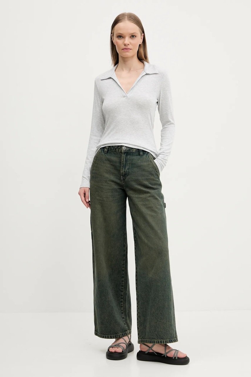 Μακρυμάνικο Abercrombie & Fitch χρώμα: γκρι, KI139-5208 φωτογραφία