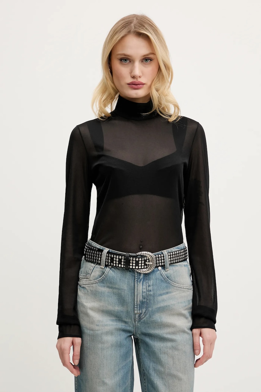 Miss Sixty bluza femei, culoarea negru, neted, 6S1SJ3740J Miss Sixty bluza femei, culoarea negru, neted, 6S1SJ3740J