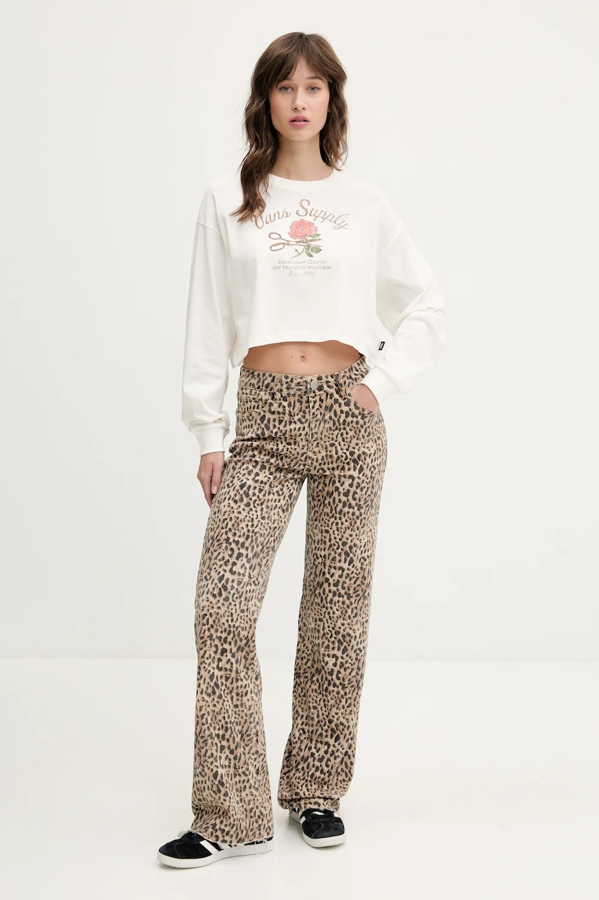 Bavlněné tričko s dlouhým rukávem Vans