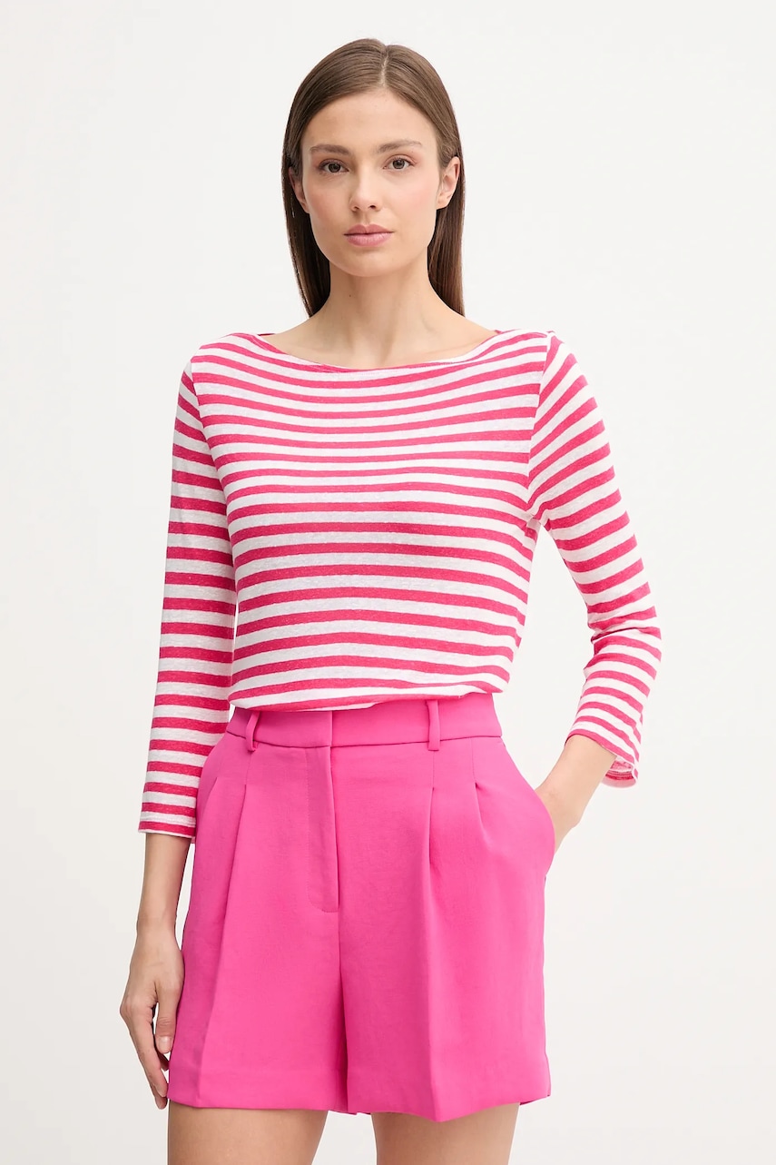 United Colors of Benetton longsleeve din amestec de in culoarea roz, 38O0D109X