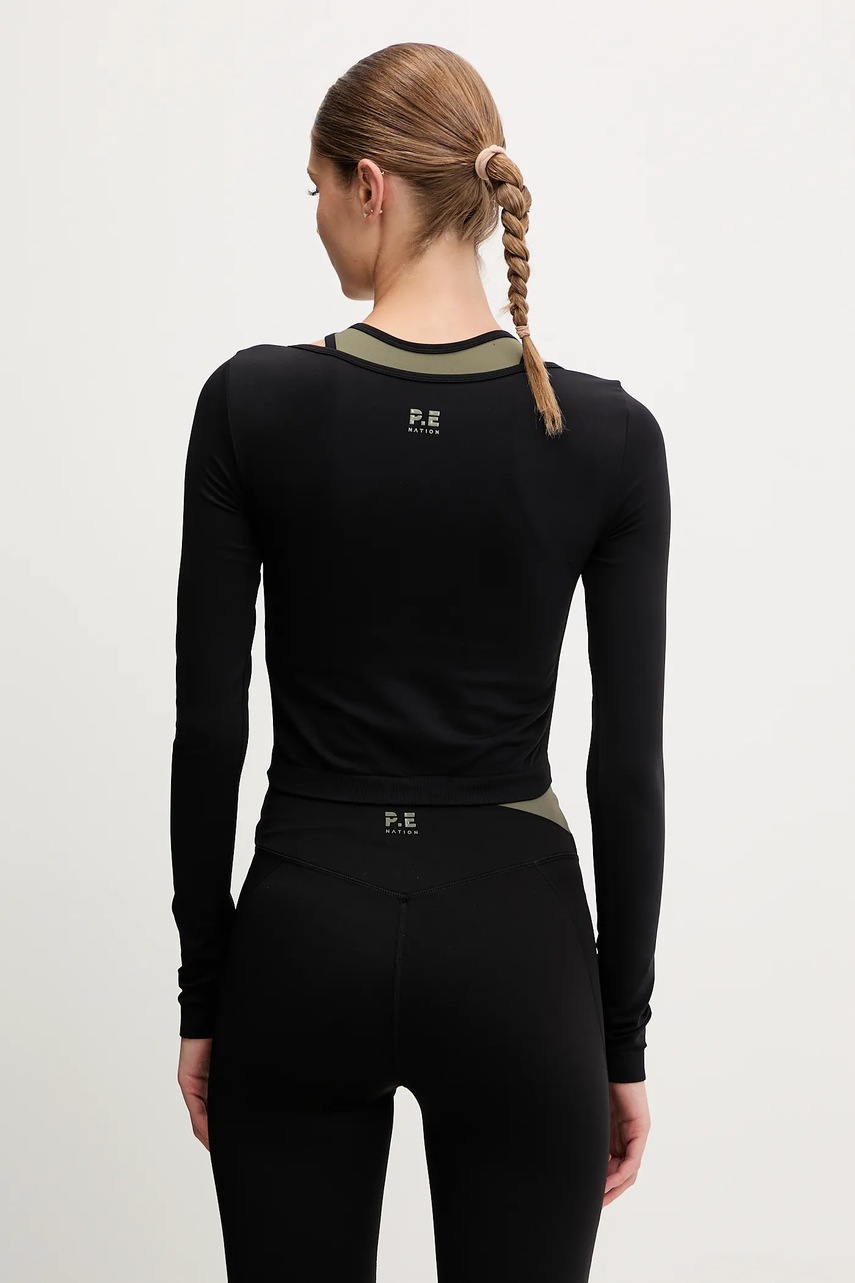 Μακρυμάνικο προπόνησης P.E Nation Sutton χρώμα: μαύρο, 252L048 φωτογραφία