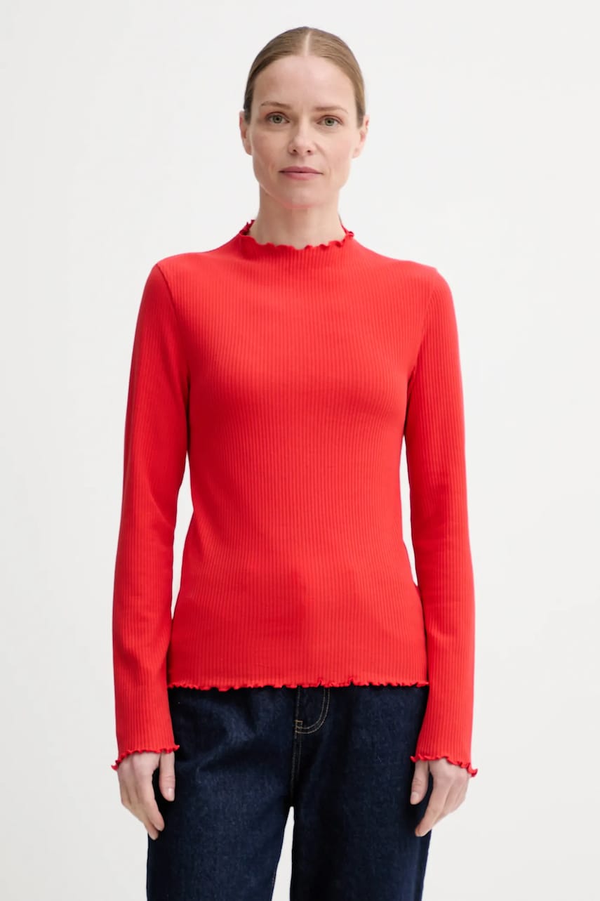 Marc O'Polo longsleeve culoarea rosu, cu turtleneck, 5000005464