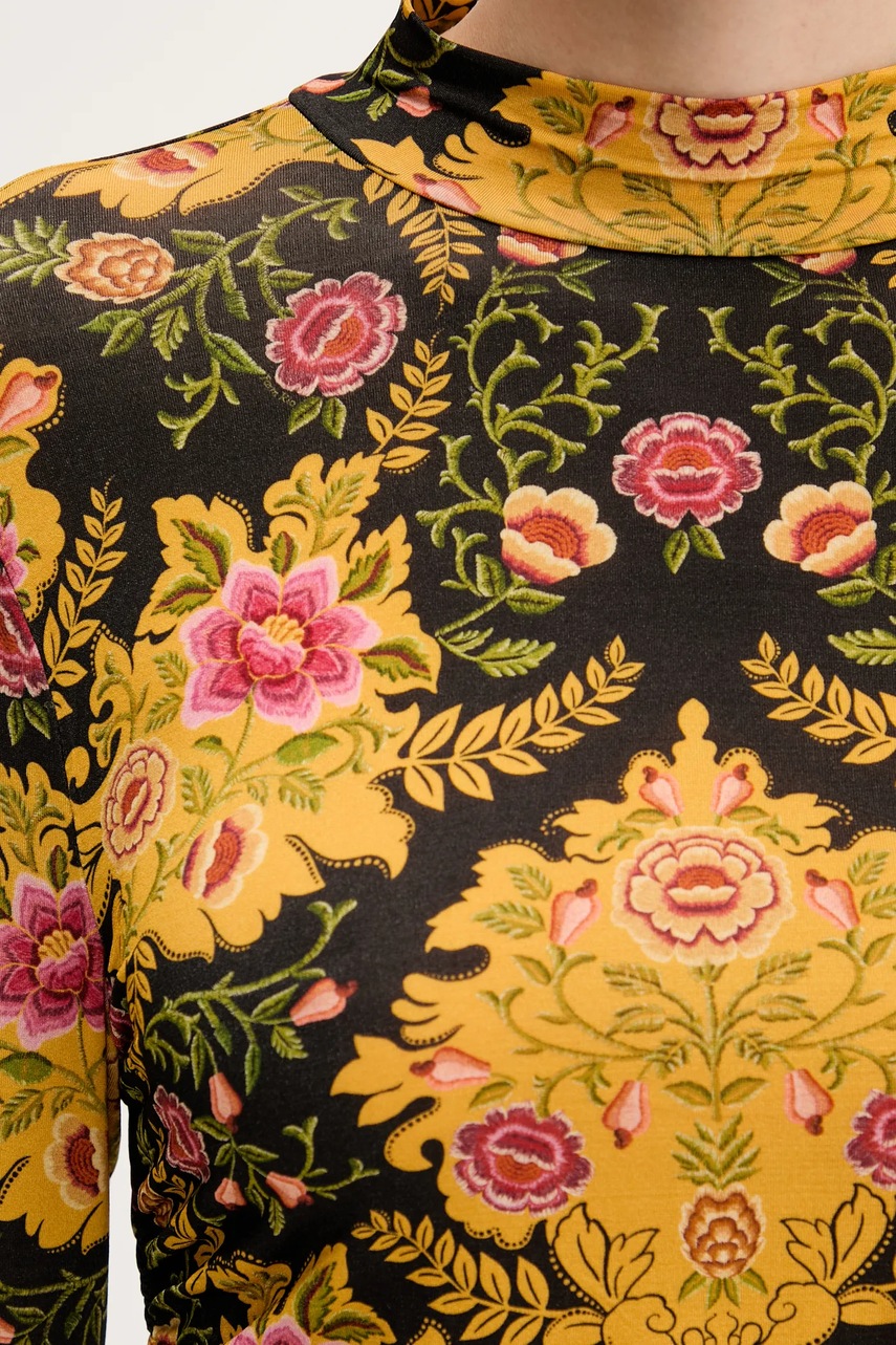 Μακρυμάνικο Farm Rio χρώμα: μαύρο, 329194 φωτογραφία