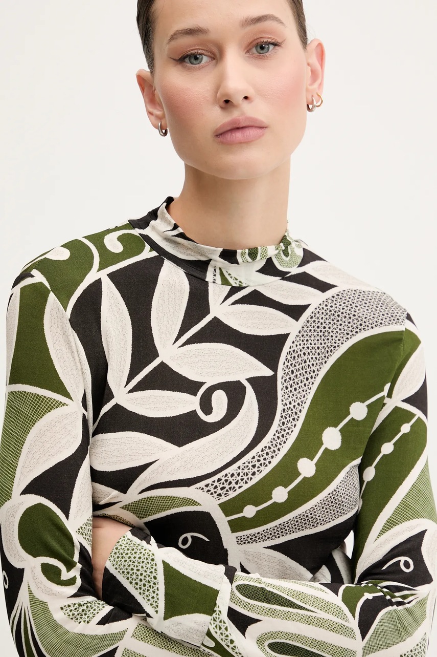 Μακρυμάνικο Farm Rio χρώμα: πράσινο, 329045 φωτογραφία