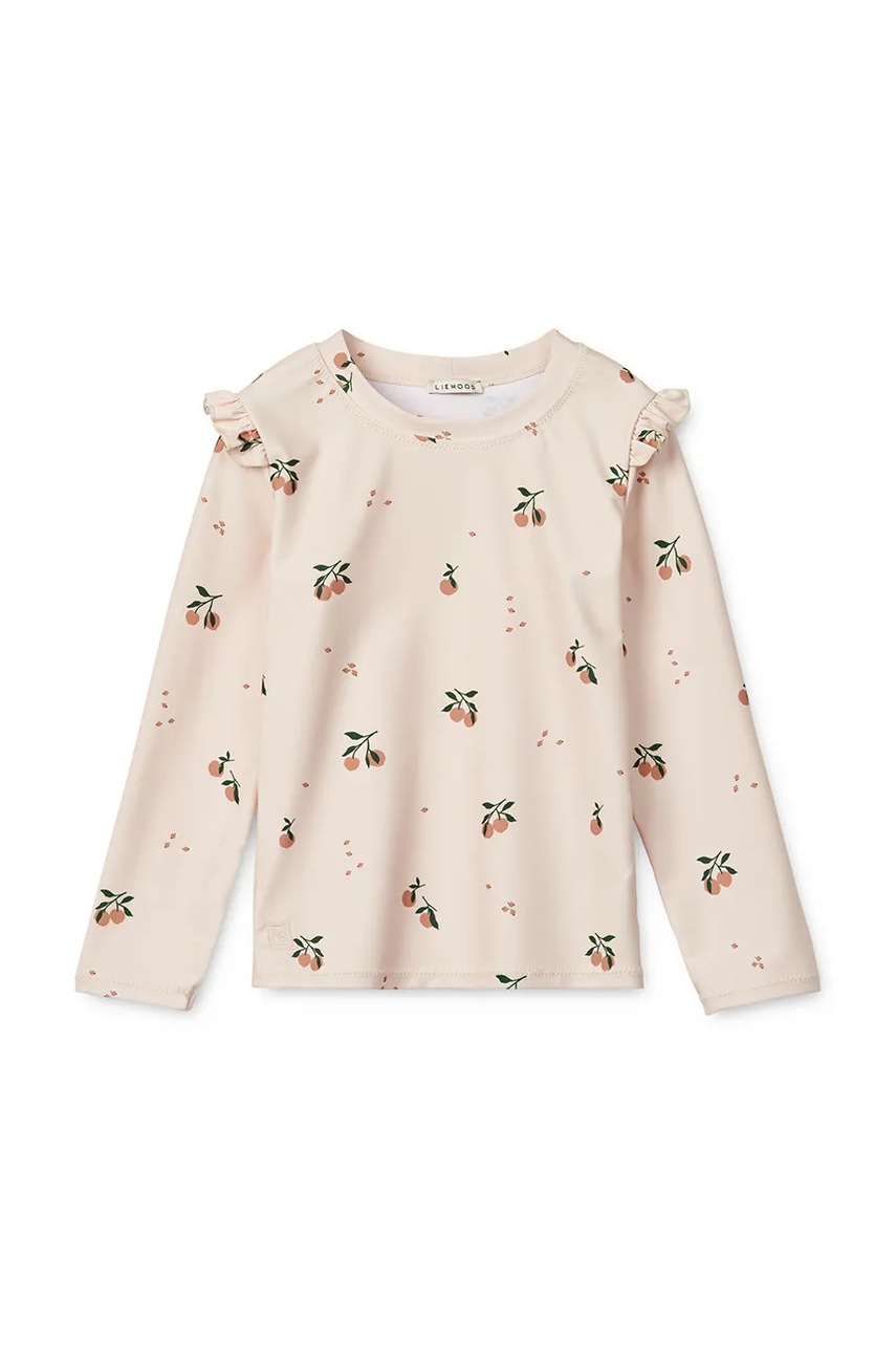 Детский лонгслив для плавания Liewood Tenley Printed Swim Tee цвет бежевый LW19979