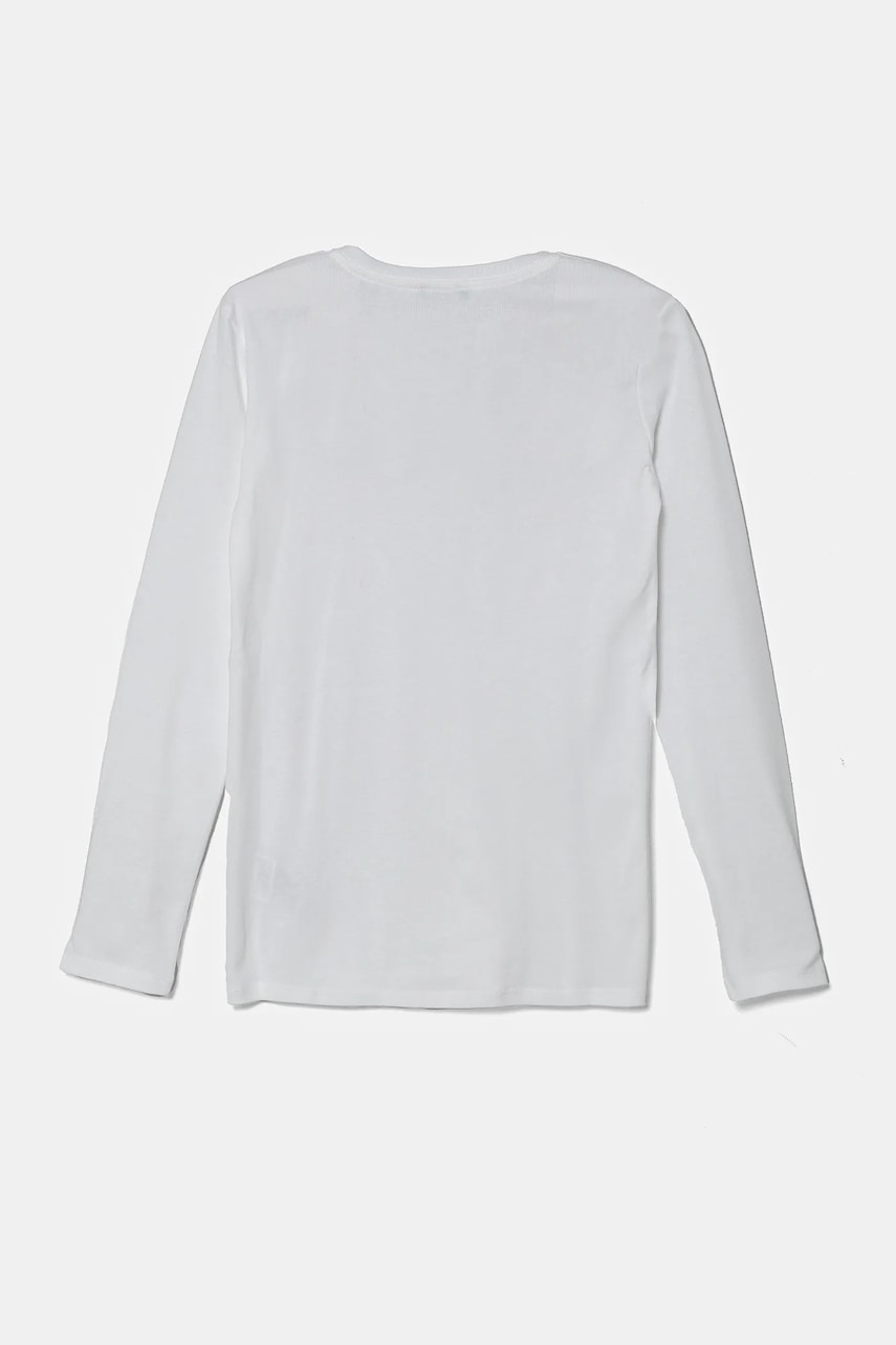 Хлопковый детский лонгслив United Colors of Benetton цвет белый 3I9WC10MY Хлопковый детский лонгслив United Colors of Benetton цвет белый 3I9WC10MY