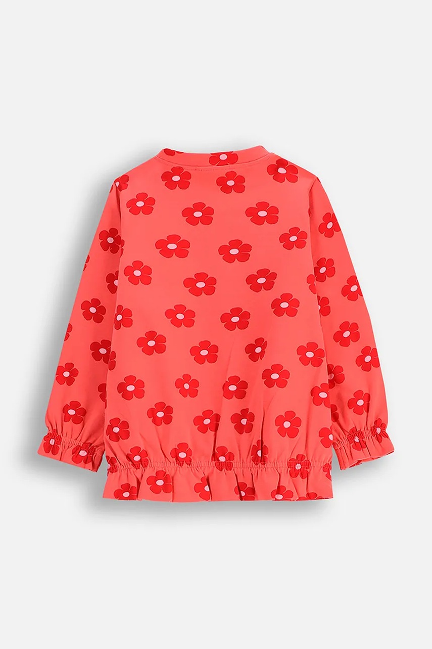 Детский лонгслив Coccodrillo цвет оранжевый NOSTALGIC MEADOW GIRL NEWBORN