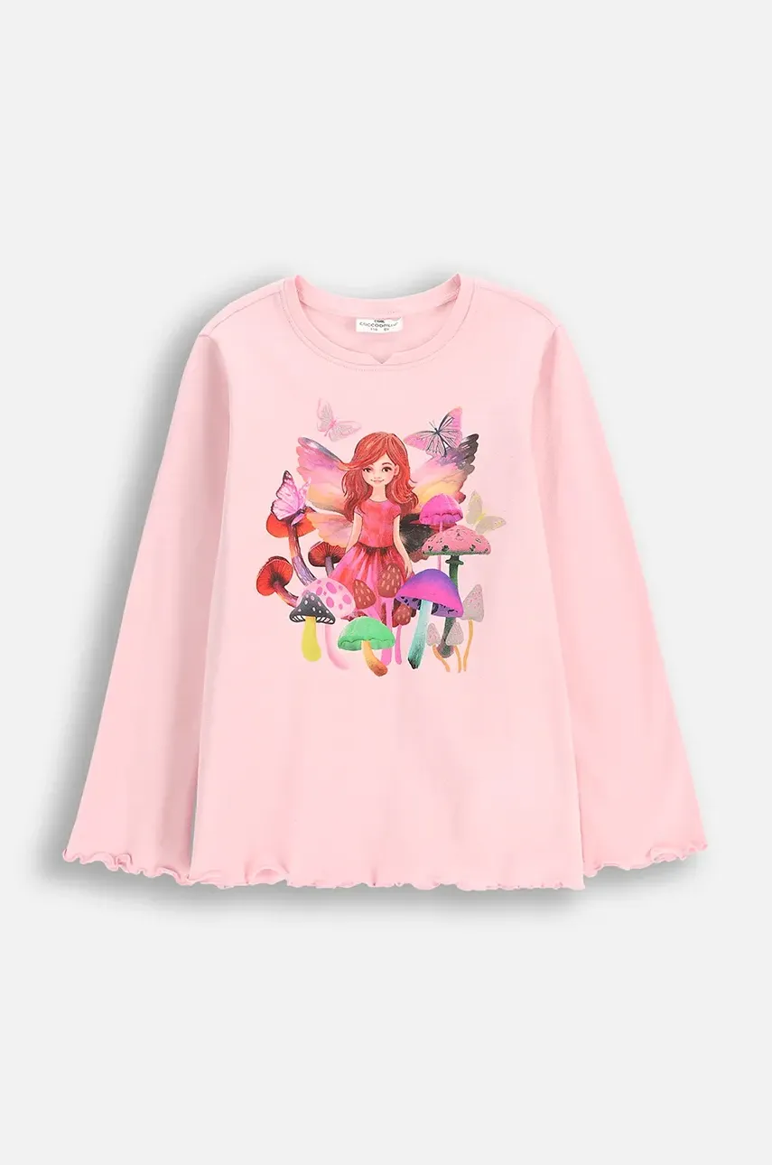 Coccodrillo longsleeve copii culoarea roz