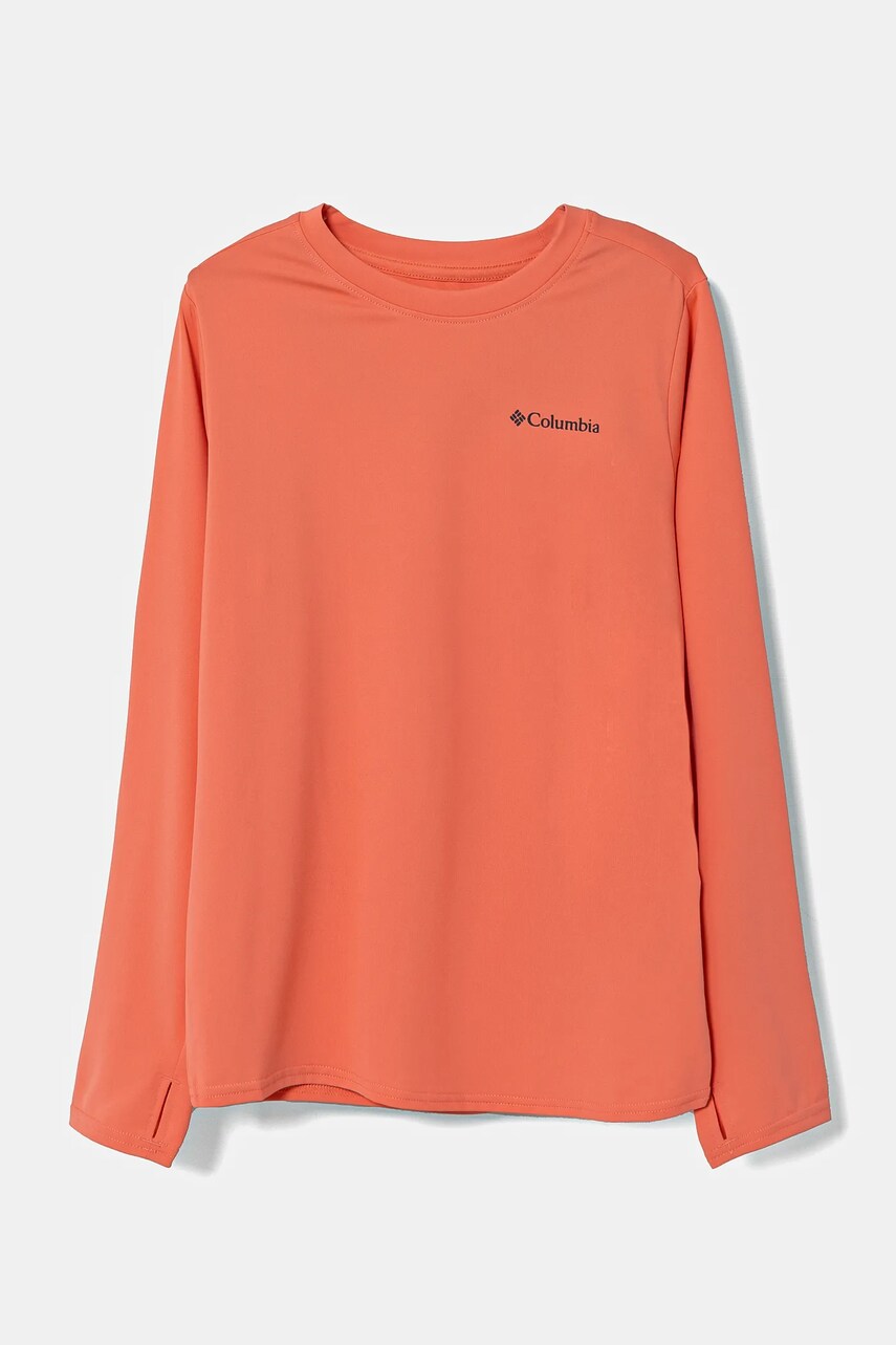 Columbia longsleeve copii Chill River culoarea portocaliu, 2118261