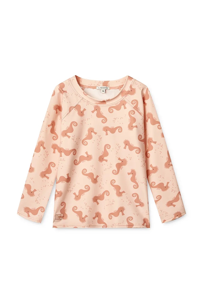 Liewood longsleeve de baie pentru copii Noah Printed Longsleeve Swim Tee culoarea portocaliu, LW19977 Liewood longsleeve de baie pentru copii Noah Printed Longsleeve Swim Tee culoarea portocaliu, LW19977