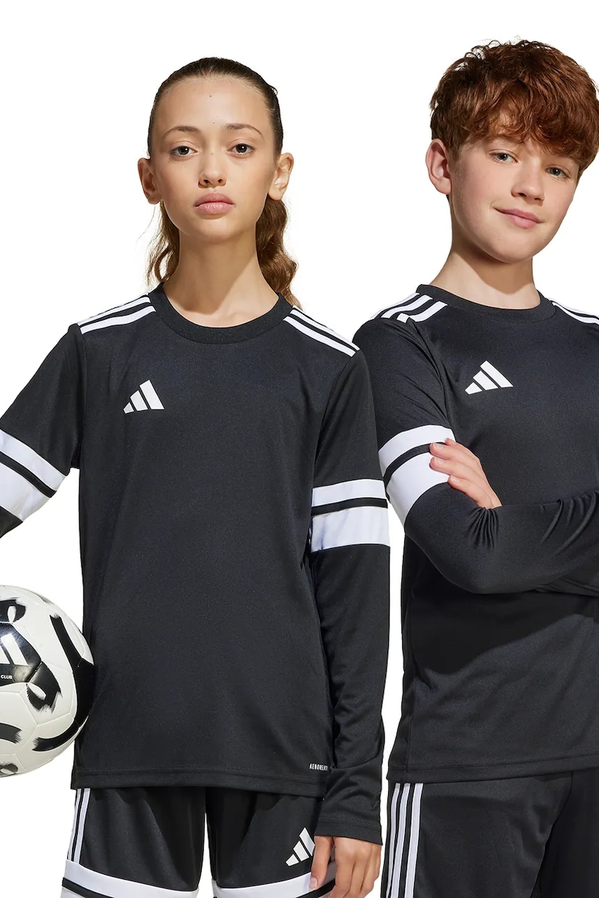 adidas Performance longsleeve copii culoarea negru, cu imprimeu, JJ0047 adidas Performance longsleeve copii culoarea negru, cu imprimeu, JJ0047