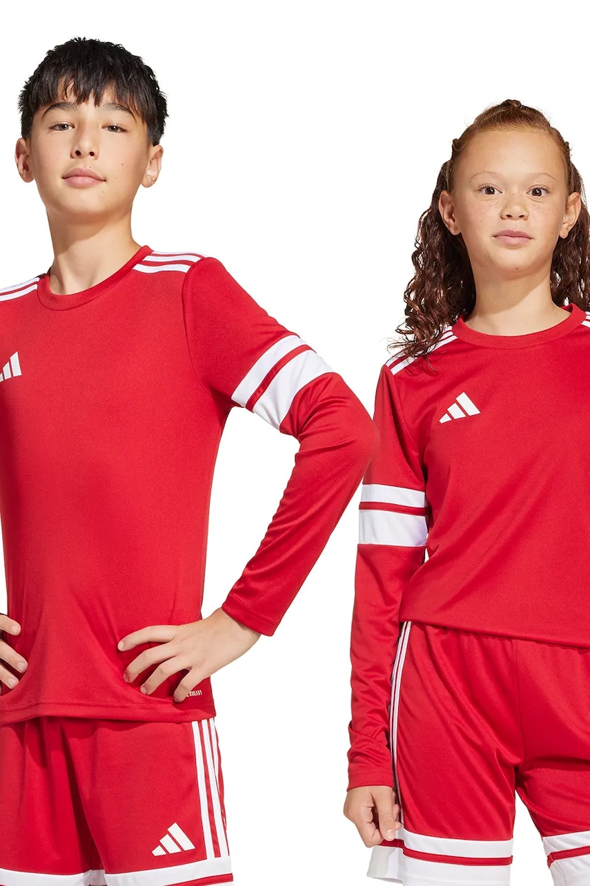 adidas Performance longsleeve copii culoarea roșu, JJ0041 adidas Performance longsleeve copii culoarea roșu, JJ0041