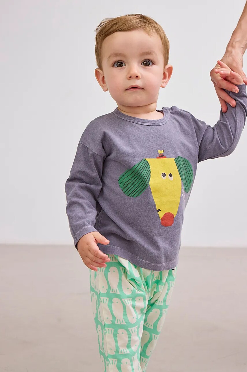 Bobo Choses longsleeve din bumbac pentru bebeluși Happy Dog 125AB017