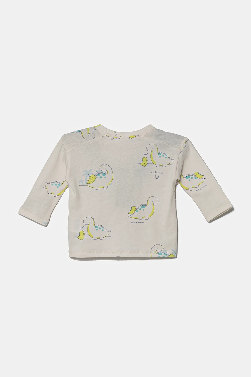 Хлопковый детский лонгслив United Colors of Benetton цвет бежевый 3H12A1064 Хлопковый детский лонгслив United Colors of Benetton цвет бежевый 3H12A1064