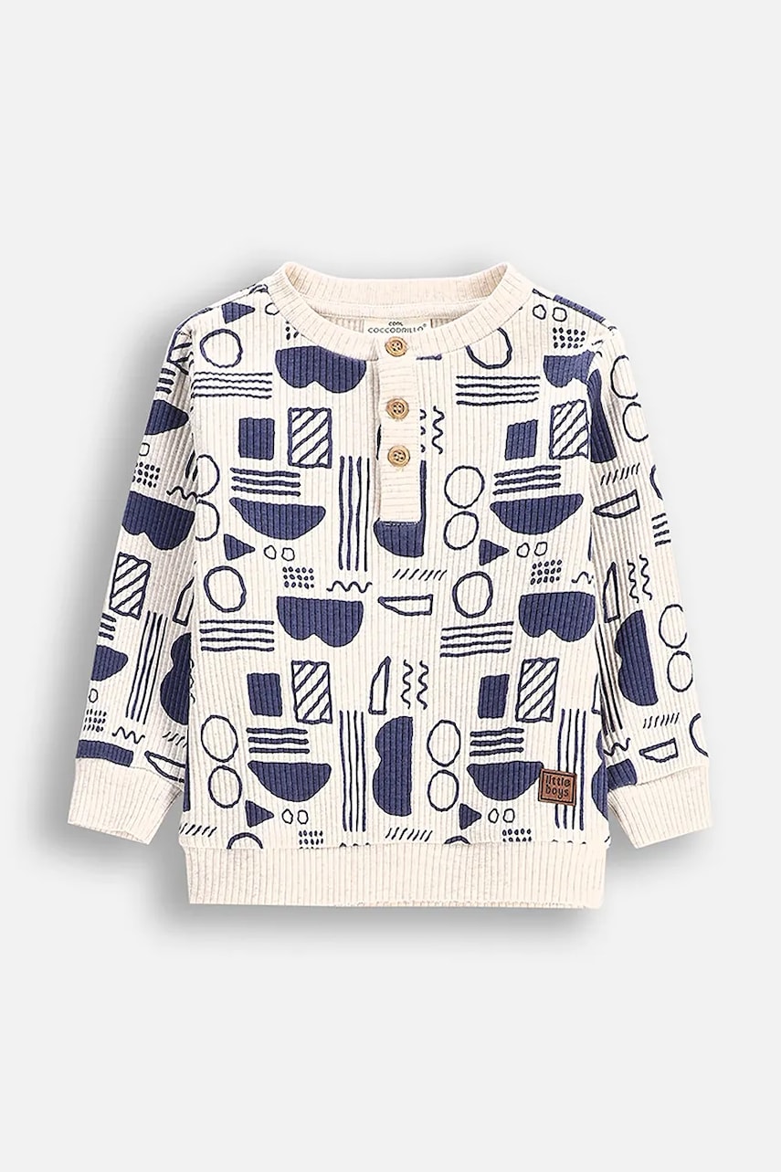 Coccodrillo longsleeve bebelusi culoarea bej, modelator, SAGE TIME BOY NEWBORN Coccodrillo longsleeve bebelusi culoarea bej, modelator, SAGE TIME BOY NEWBORN