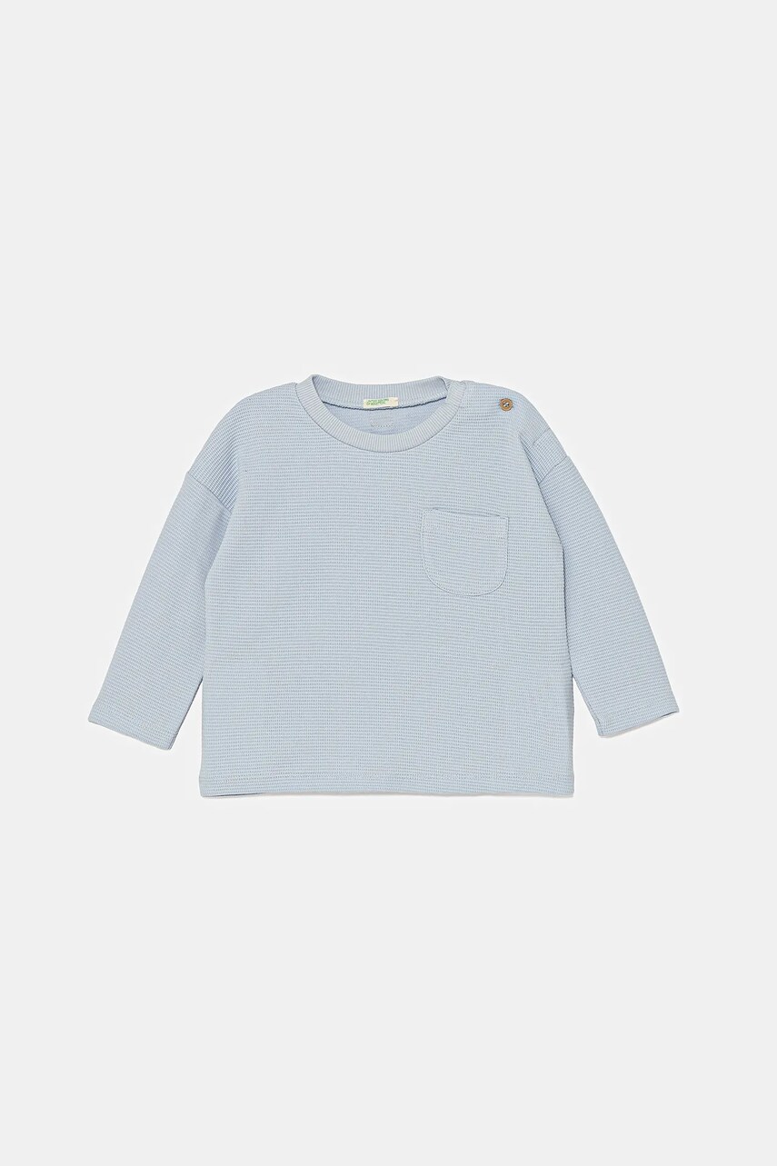 United Colors of Benetton longsleeve din bumbac pentru bebeluși uni, 3X3MA105Y