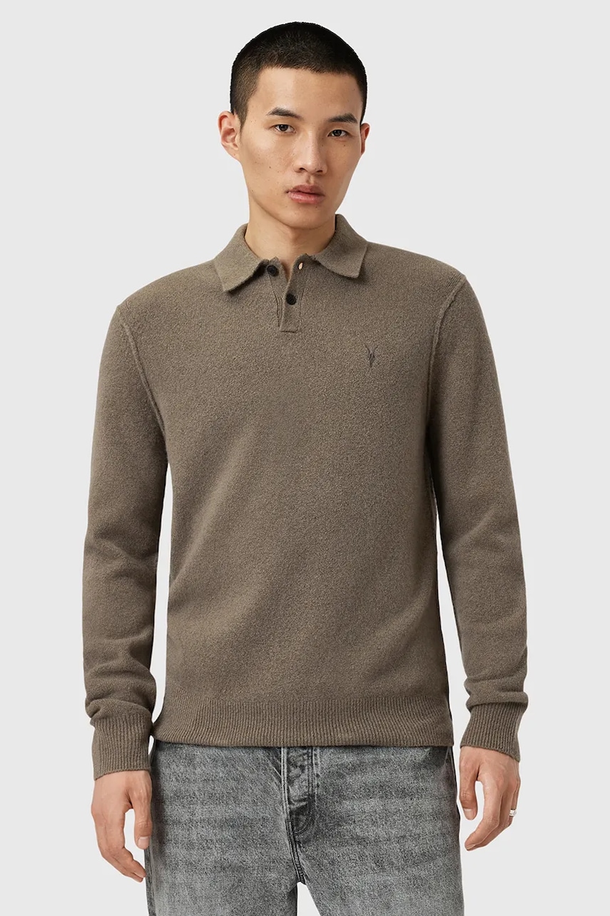 AllSaints pulover din amestec de lână STATTEN uni, M038KA