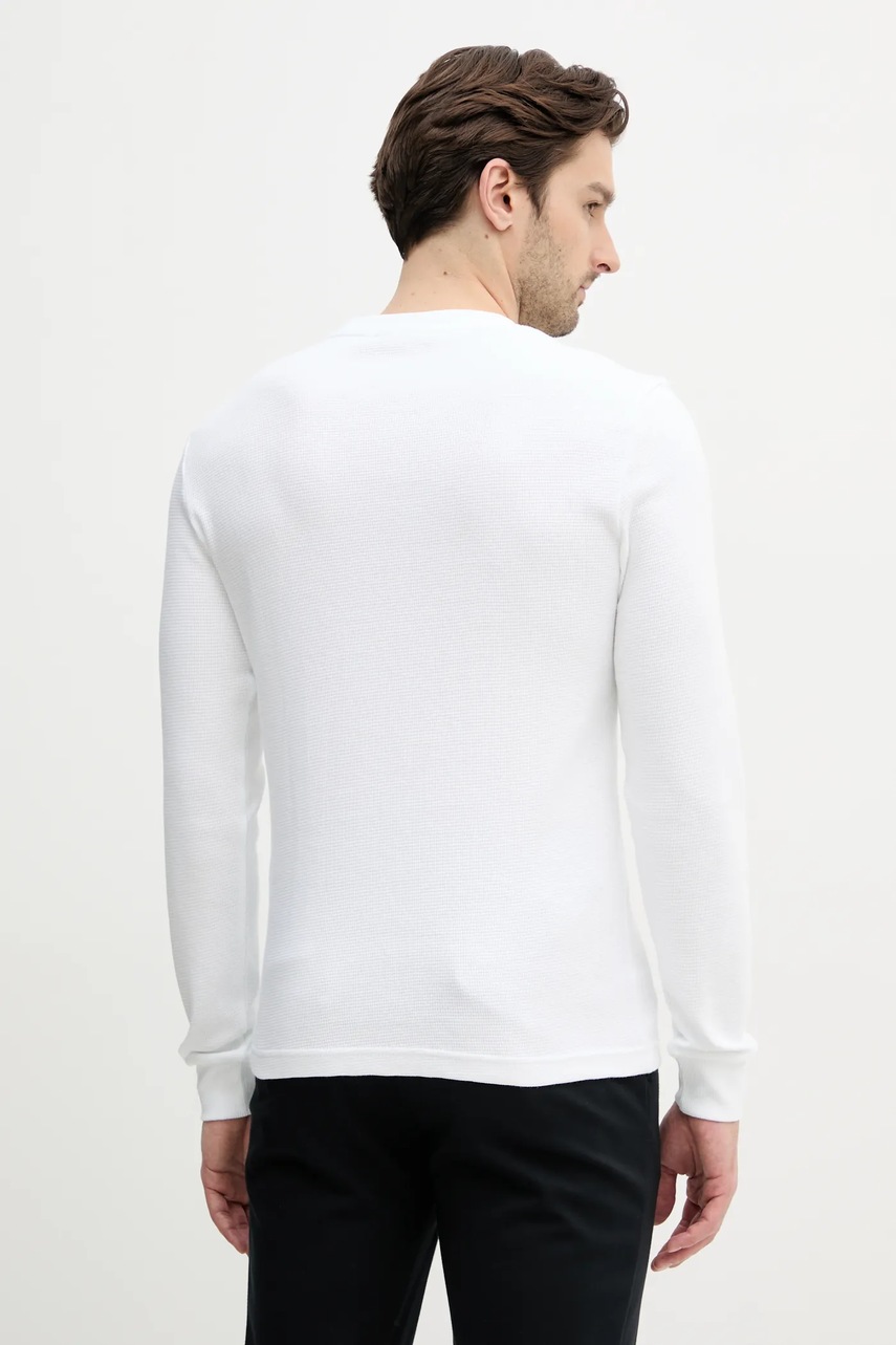 Бавовняний лонгслів Calvin Klein Jeans колір білий однотонний J30J327117 