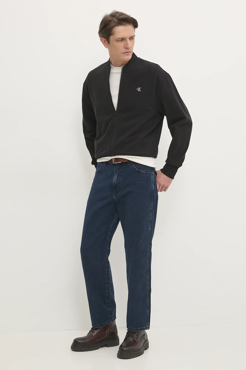 Хлопковый лонгслив Calvin Klein Jeans цвет бежевый однотонный J30J327117 Хлопковый лонгслив Calvin Klein Jeans цвет бежевый однотонный J30J327117