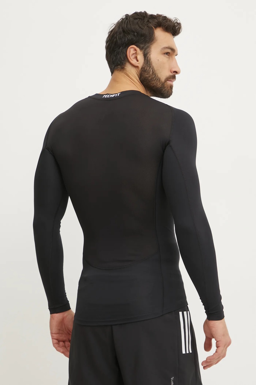 Μακρυμάνικο προπόνησης adidas Performance Techfit χρώμα: μαύρο, JE6702 φωτογραφία