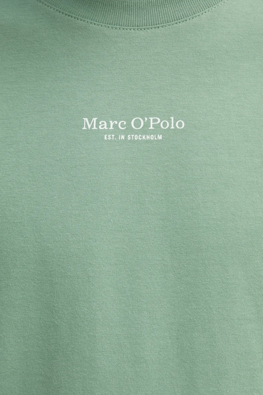 Бавовняна футболка Marc O`Polo чоловіча колір зелений однотонна 520201252020 