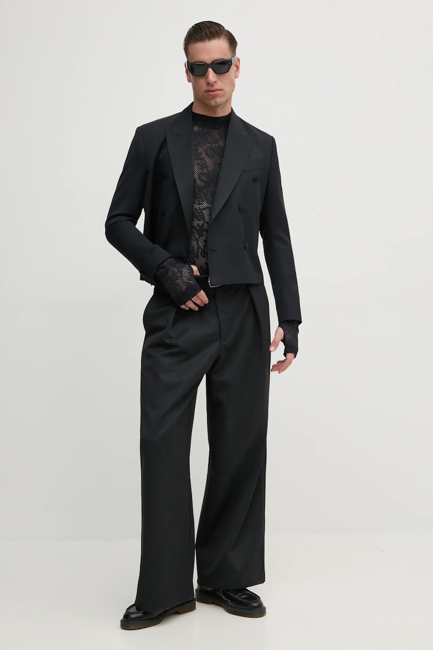 Лонгслив Versace Jeans Couture цвет чёрный узорный 78GAH611 J0200 Лонгслив Versace Jeans Couture цвет чёрный узорный 78GAH611 J0200