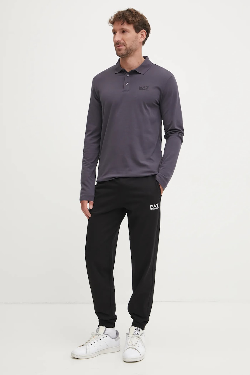 Лонгслив EA7 Emporio Armani цвет серый с принтом PJVQZ.8NPF15 Лонгслив EA7 Emporio Armani цвет серый с принтом PJVQZ.8NPF15