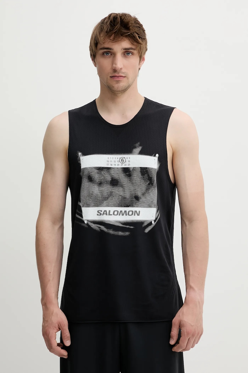 MM6 Maison Margiela tricou x Salomon culoarea negru, SH0NL0005.M20101