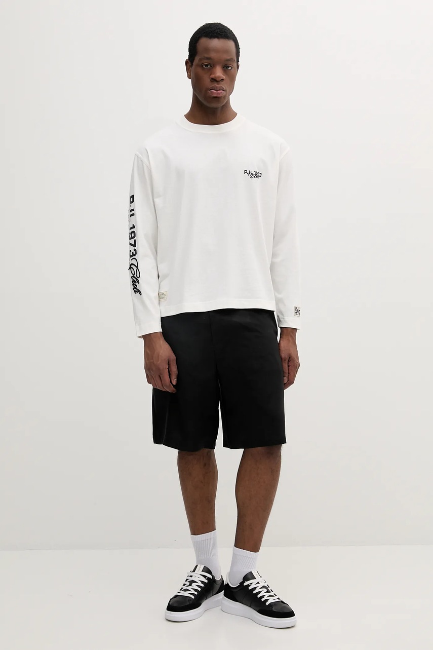 Хлопковый лонгслив Pepe Jeans COLVILLE LONG цвет бежевый с принтом PM509792