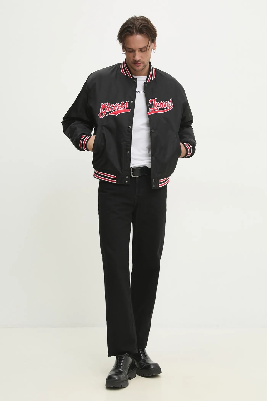 Хлопковый лонгслив Guess Jeans цвет белый с аппликацией M5RI84 K8HM0