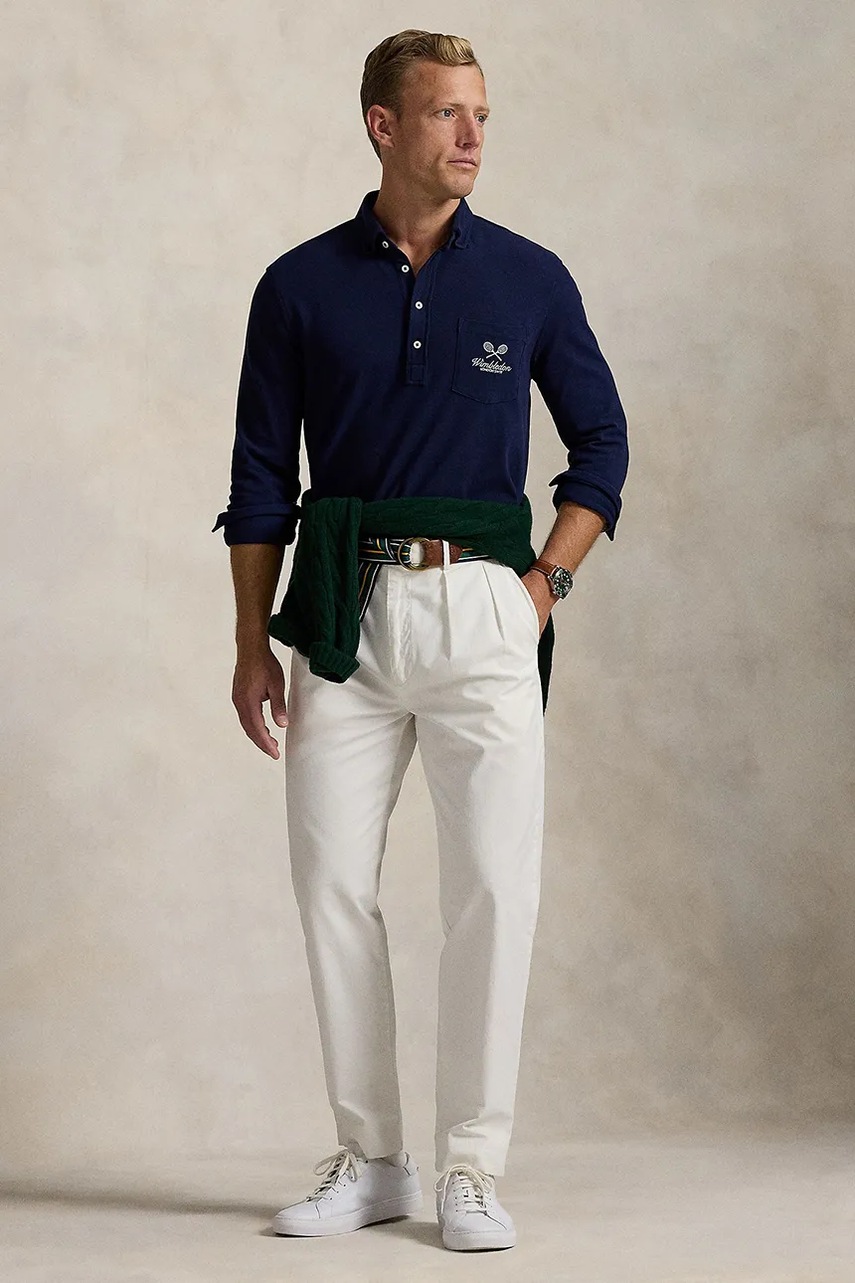 Bavlněné tričko s dlouhým rukávem Polo Ralph Lauren Wimbledon Collection (obrázek 3)