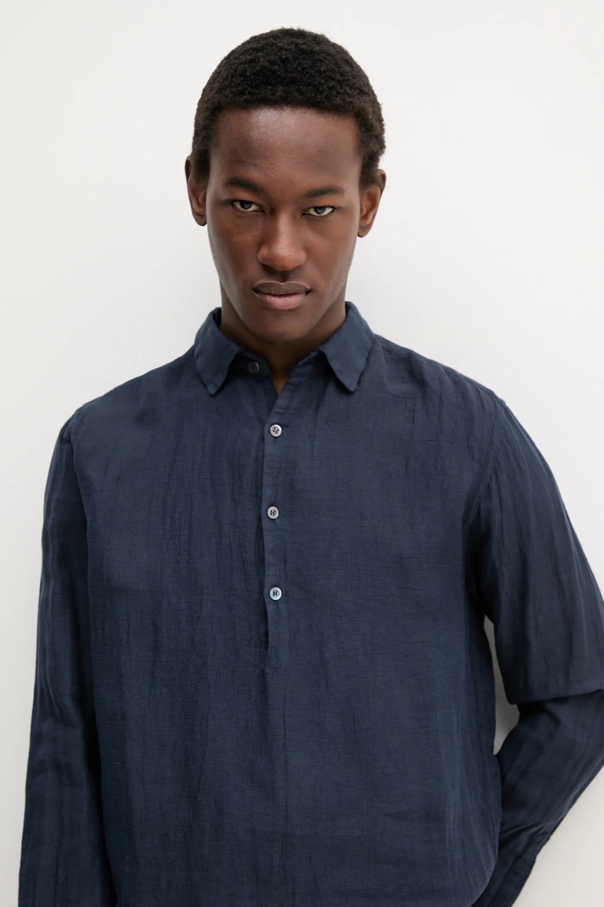 Lněná košile s dlouhým rukávem BARENA VENEZIA Camicia Pavan S (obrázek 4)