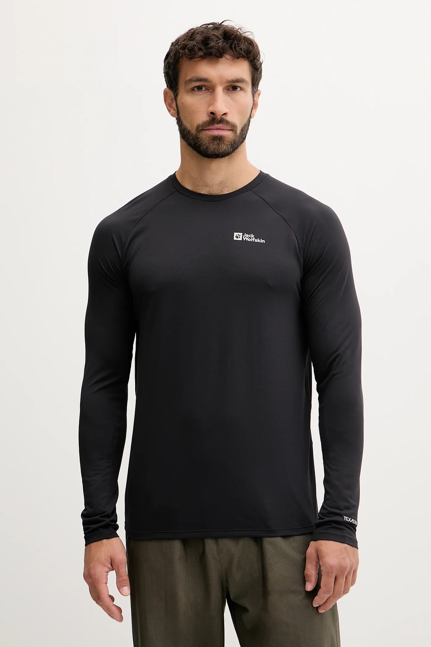 Levně Sportovní tričko s dlouhým rukávem Jack Wolfskin Prelight Swift zelená barva, A63803