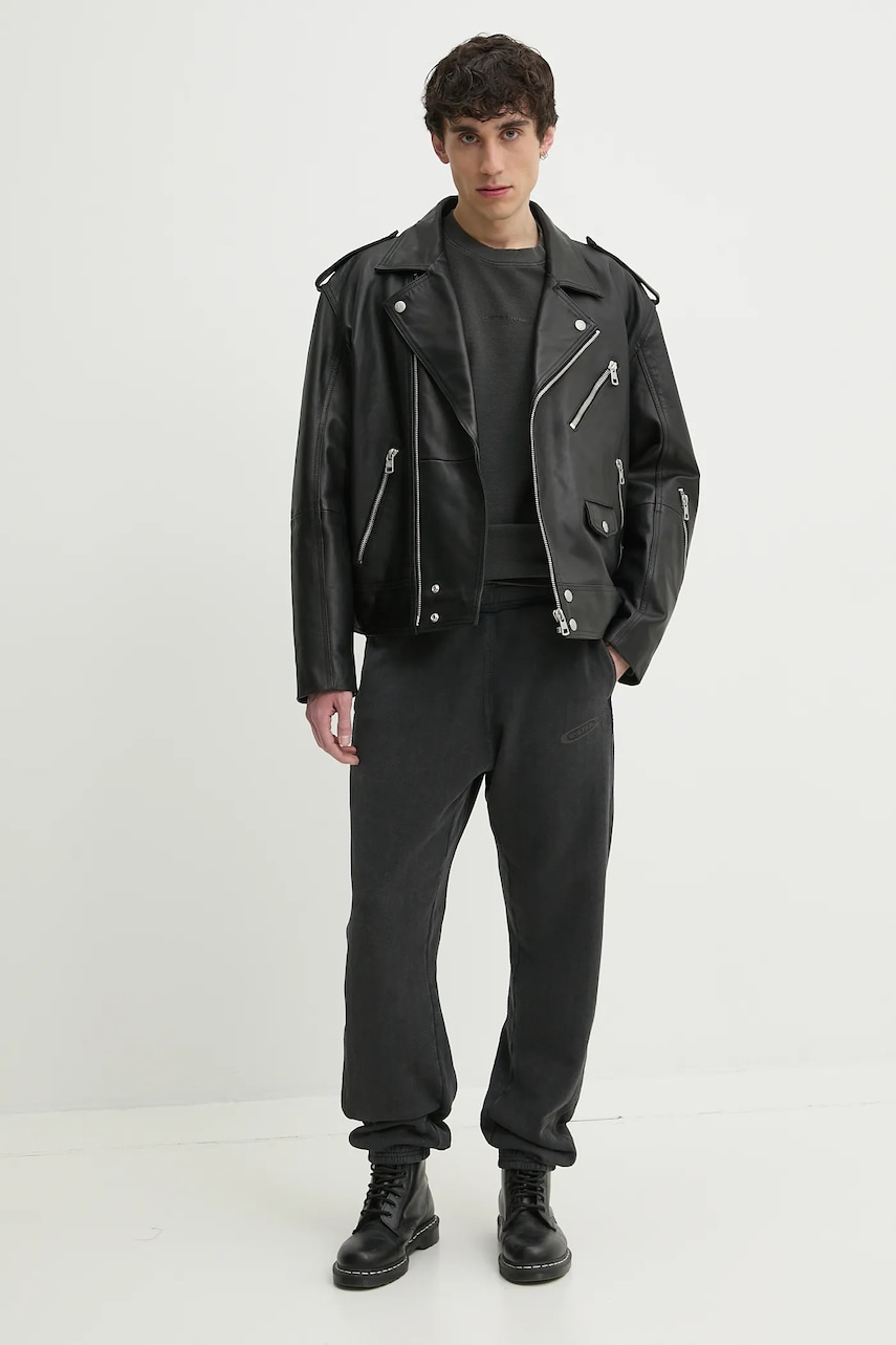 Хлопковый лонгслив G-Star Raw цвет чёрный однотонный D25965-D895 Хлопковый лонгслив G-Star Raw цвет чёрный однотонный D25965-D895