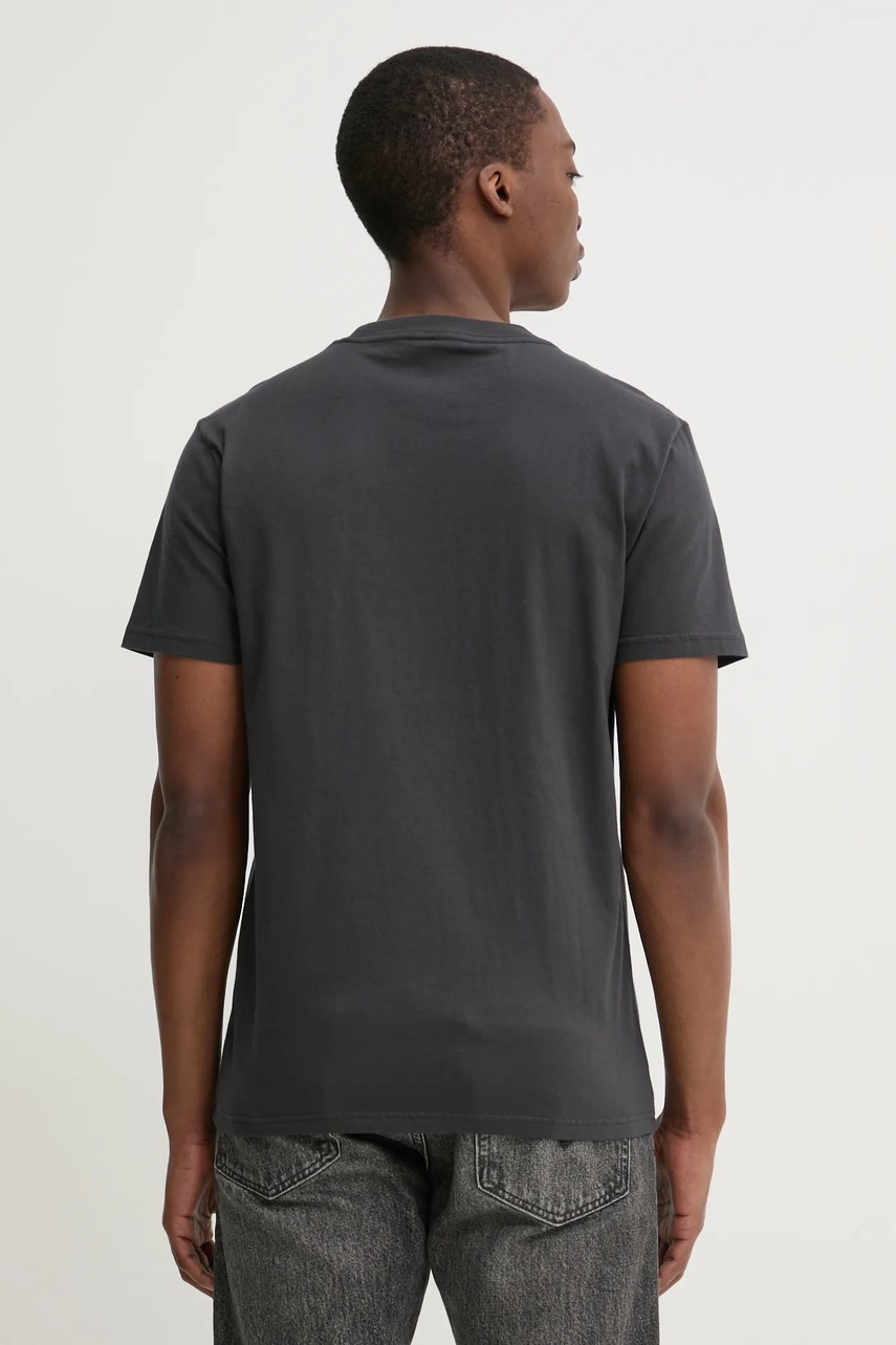 Hollister Co. pamut póló szürke, férfi, nyomott mintás, KI323-5134 termék 2. képe