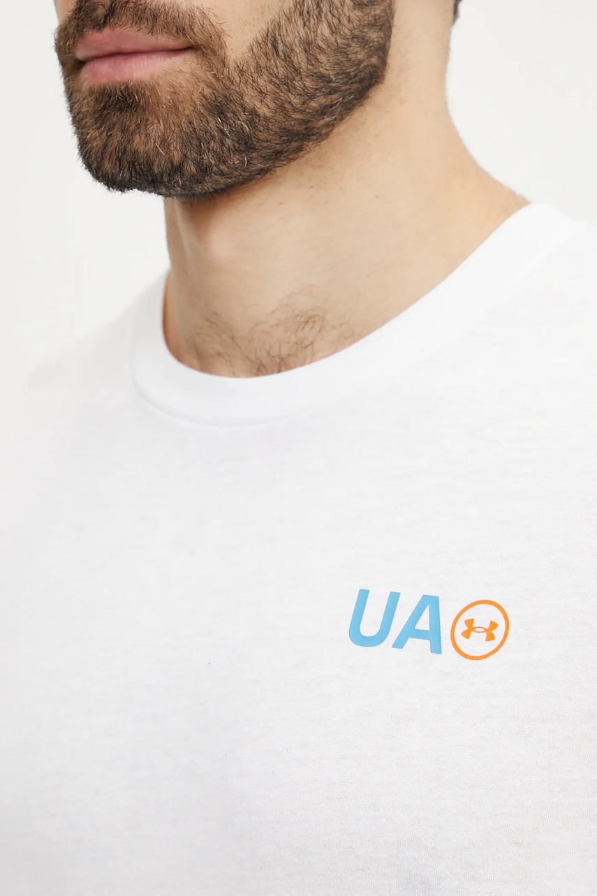 Μακρυμάνικο προπόνησης Under Armour Workwear Logo χρώμα: άσπρο, 1390167 φωτογραφία