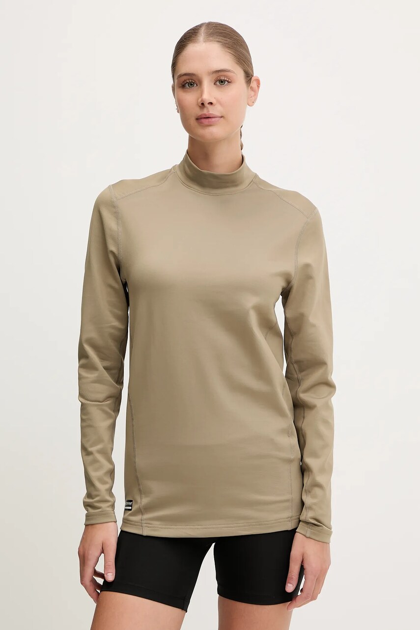 Levně Tréninkové tričko s dlouhým rukávem Under Armour Tactical Mock CGI zelená barva, 1365388