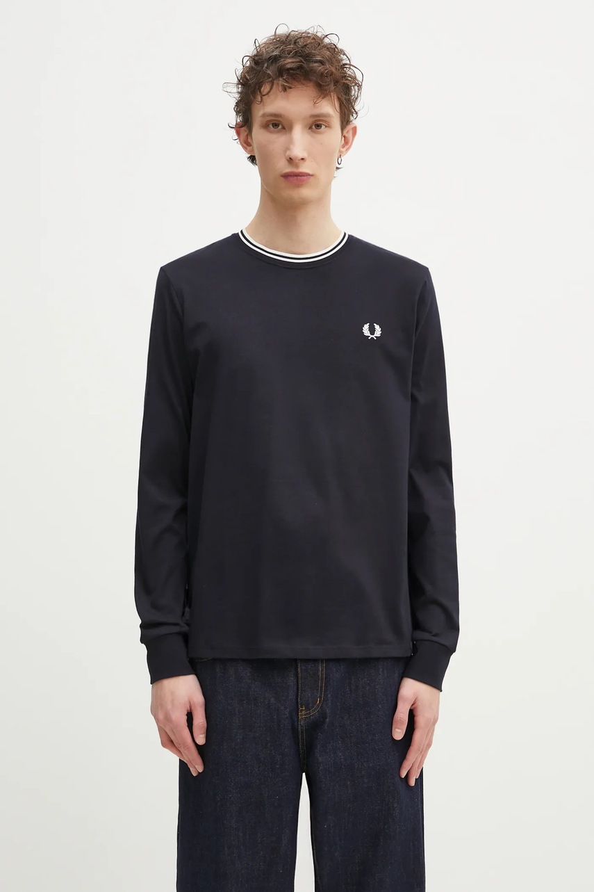 Fred Perry longsleeve din bumbac